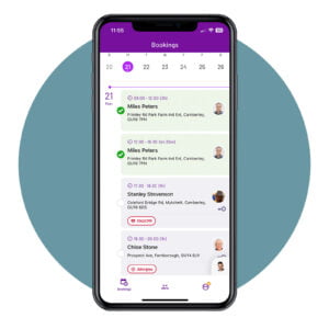 everyLIFE PASS Care Planning Software: bookings page