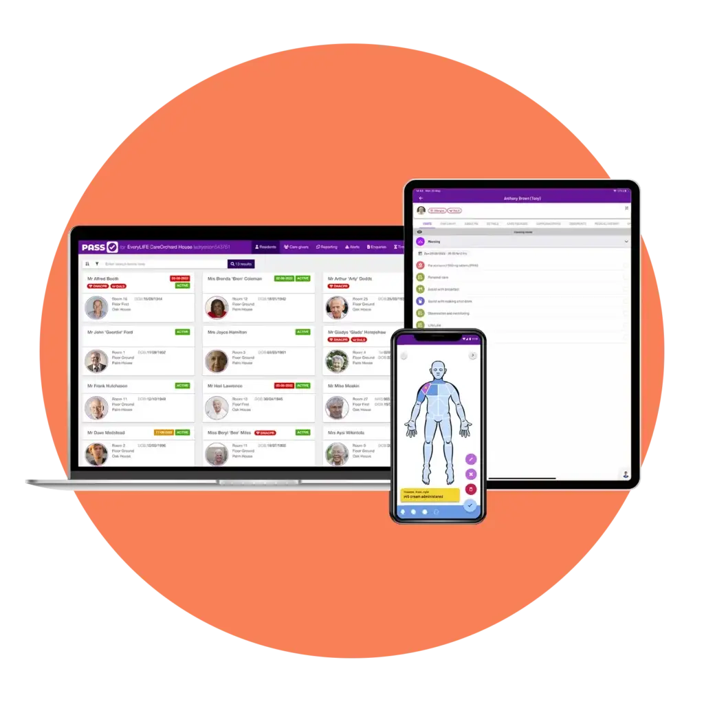 everyLIFE PASS Care Planning Software: reporting dashboards