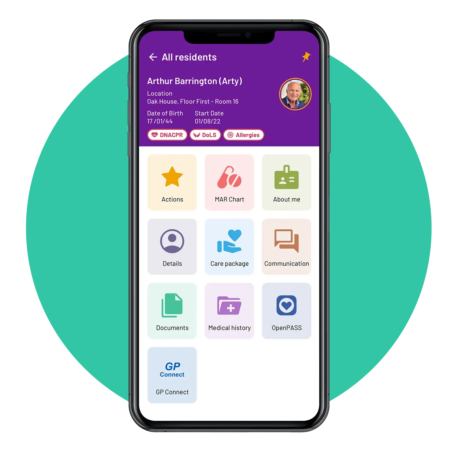 everyLIFE PASS Care Planning Software: personal profile