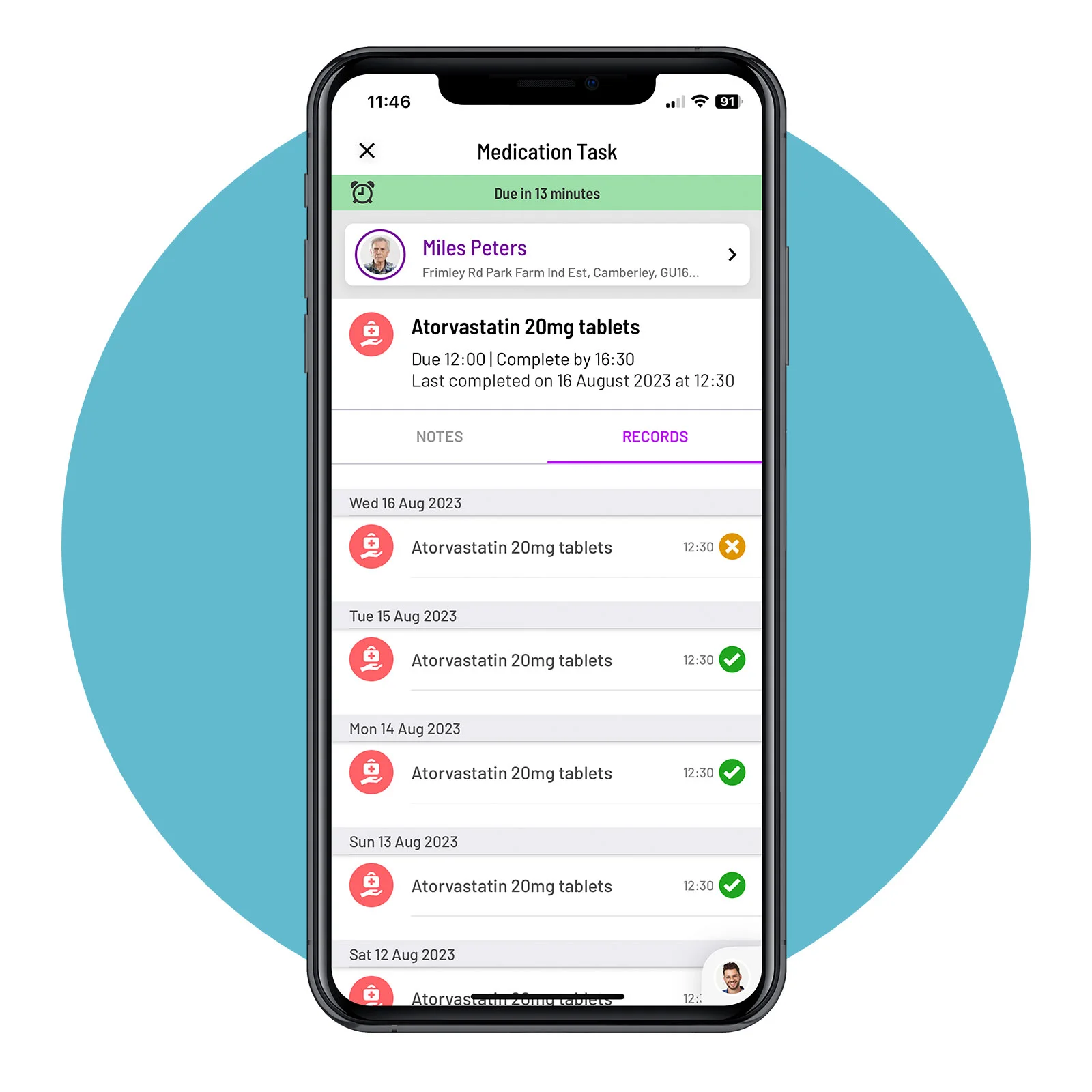 everyLIFE PASS Care Planning Software: medication management
