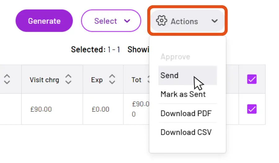 Send or download your home care invoice template