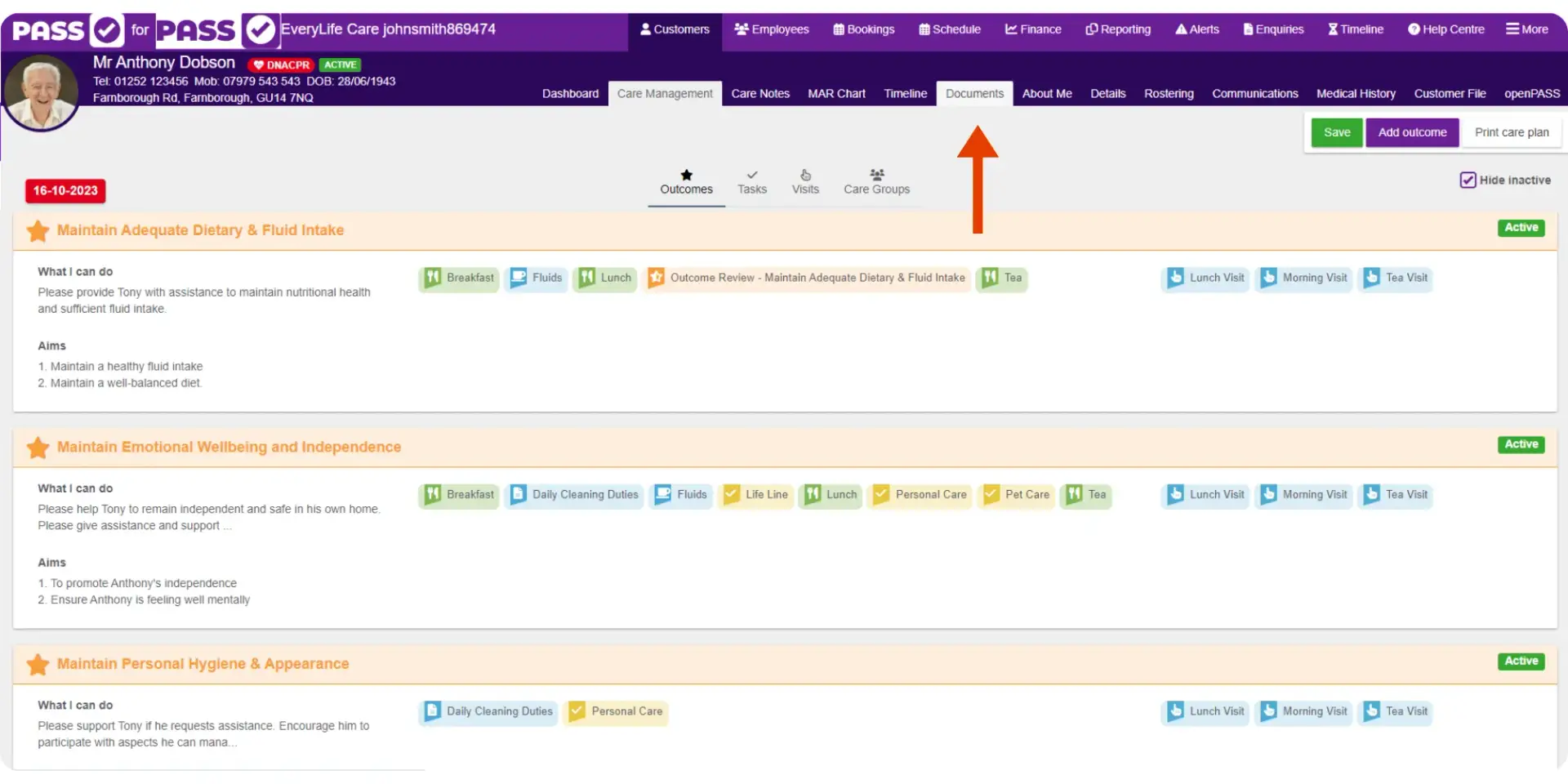 PASS everyLIFE Technologies Incident Reporting Software screen 6