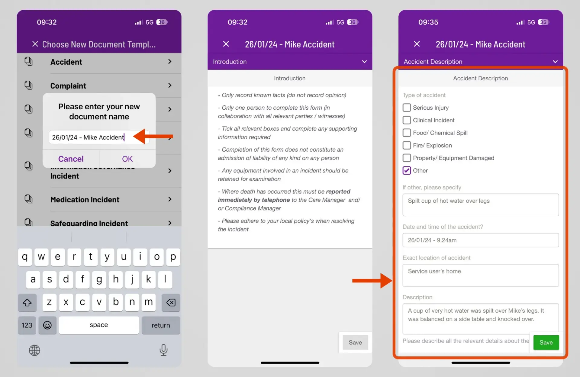 PASS everyLIFE Technologies Incident Reporting Smartphone app 2